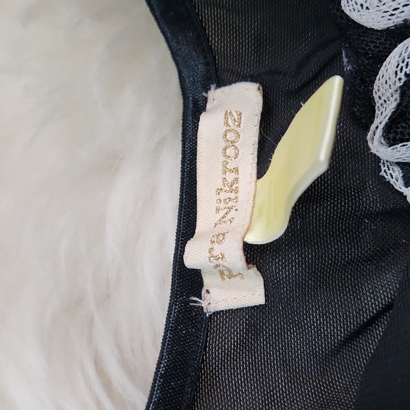 Flora Nikrooz Black Rosette Babydoll Lingerie - Picture 5 of 5